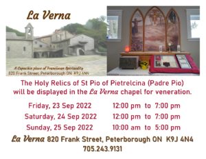 St Pio Relics 2022