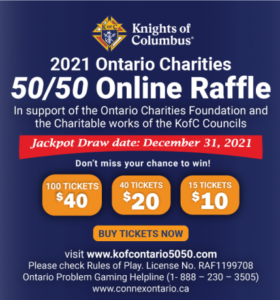 Knights of Columbus 50/50 Raffle