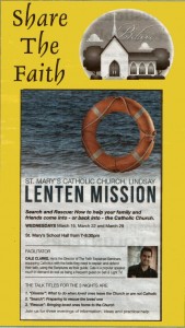 lenten mission - share the faith at st. mary's parish lindsay
